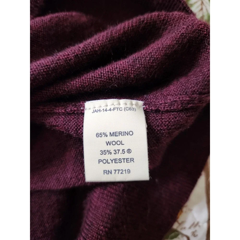 Joseph Abboud Mens Sweater Pullover Merino Wool Blend Long Sleeve Mock Neck Sz L